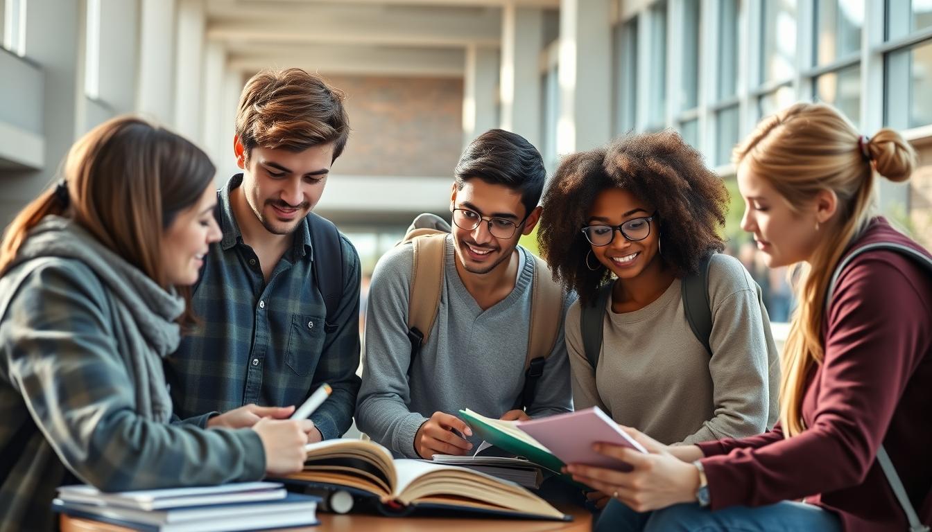 Modern university campus for students