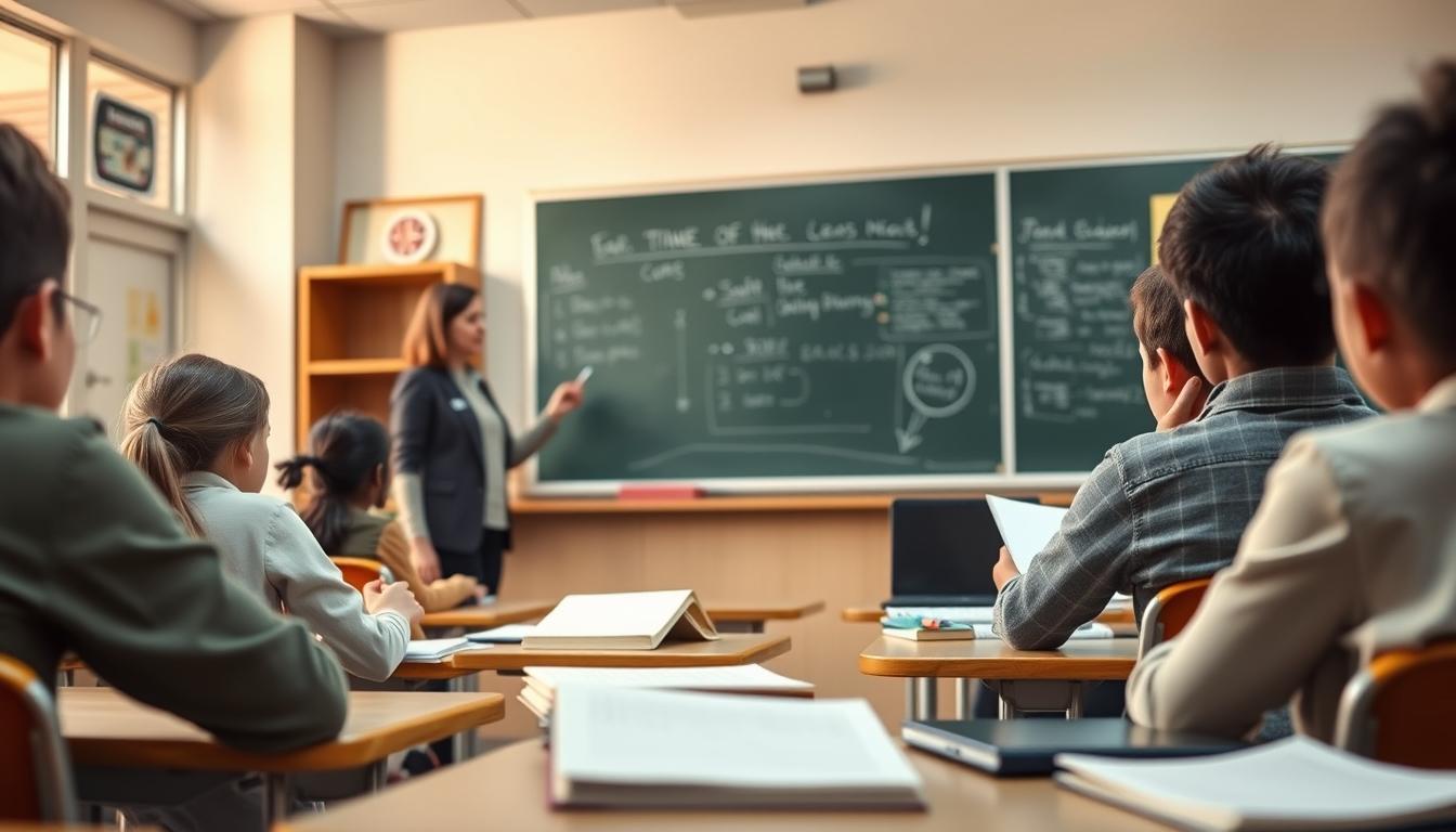 Structured study materials and learning resources on a desk